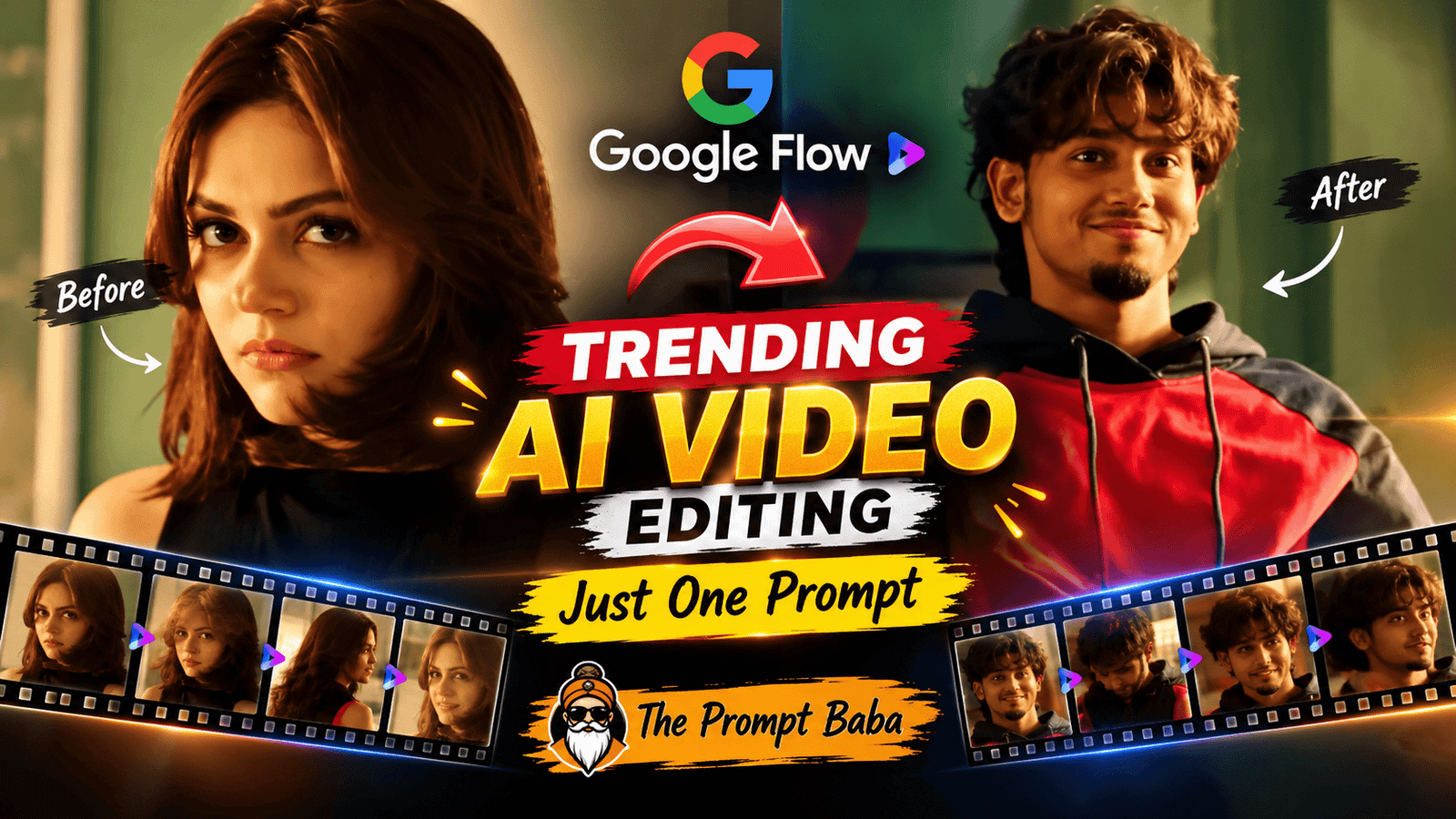 Trending AI video created in Google Flow using a single prompt